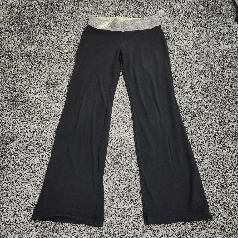 Y2k Victoria's Secret PINK Flare Yoga Pants Women's Size L Reg,Gray Green Band